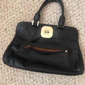 Longchamp Gatsby Embossed Leather Satchel